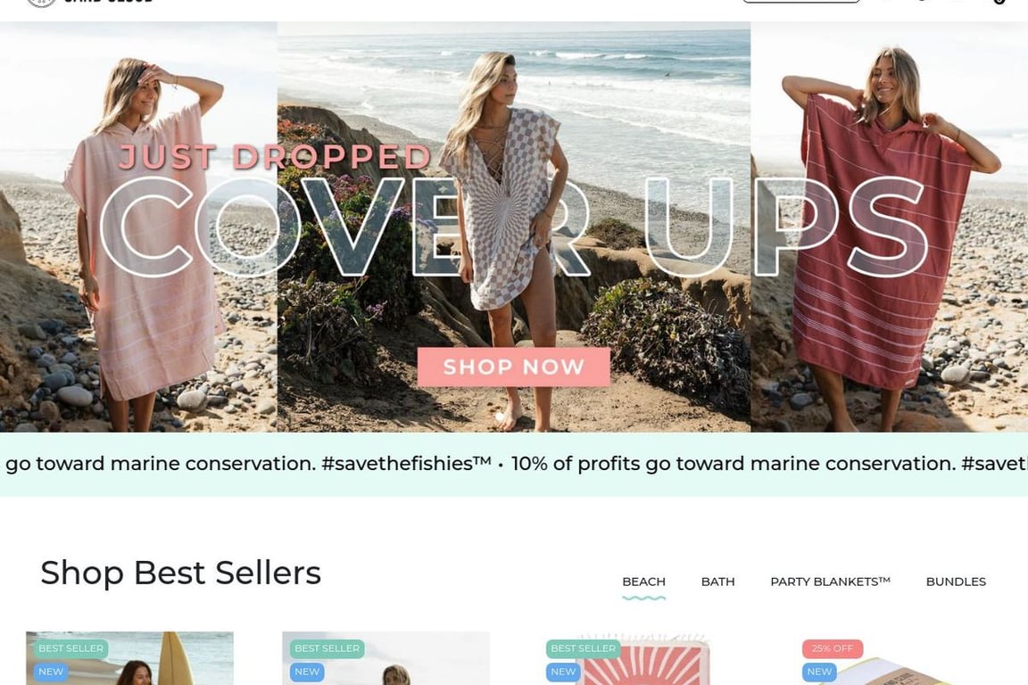 Sand Cloud homepage