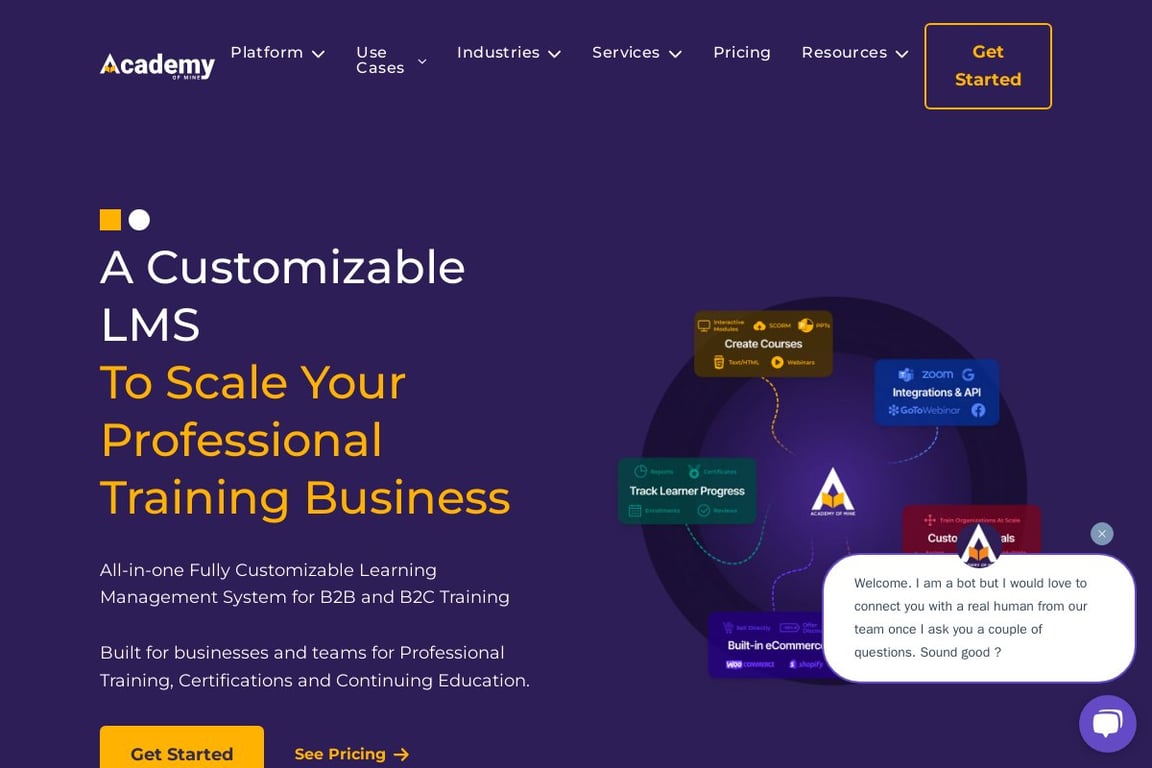 Academy of Mine homepage
