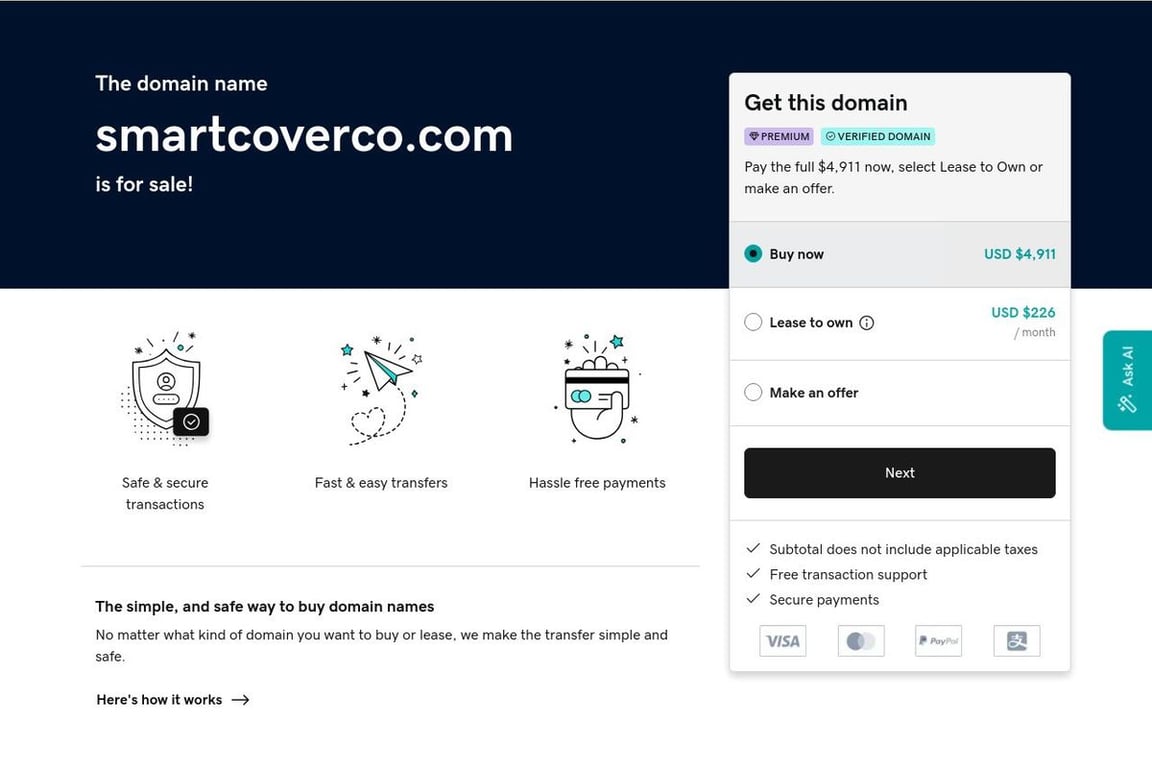 Smart Cover homepage