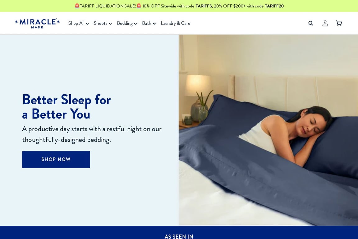 Miracle homepage