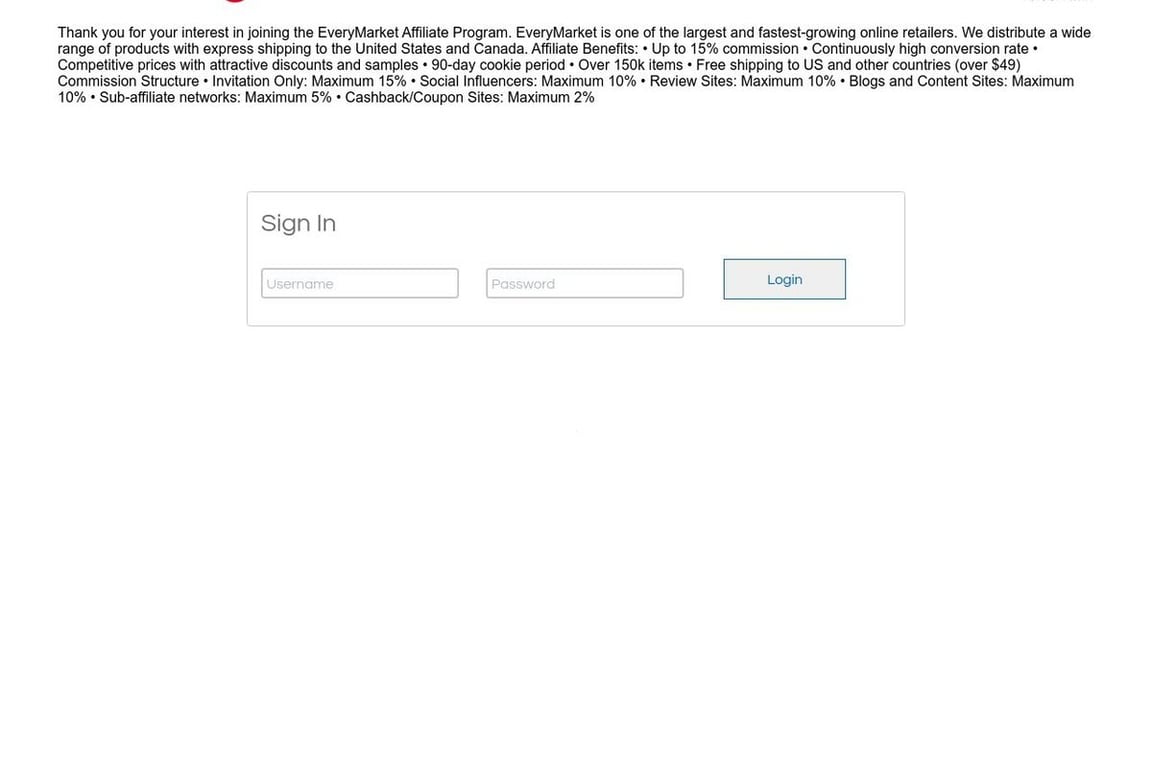 EzyShoppee affiliate program signup page