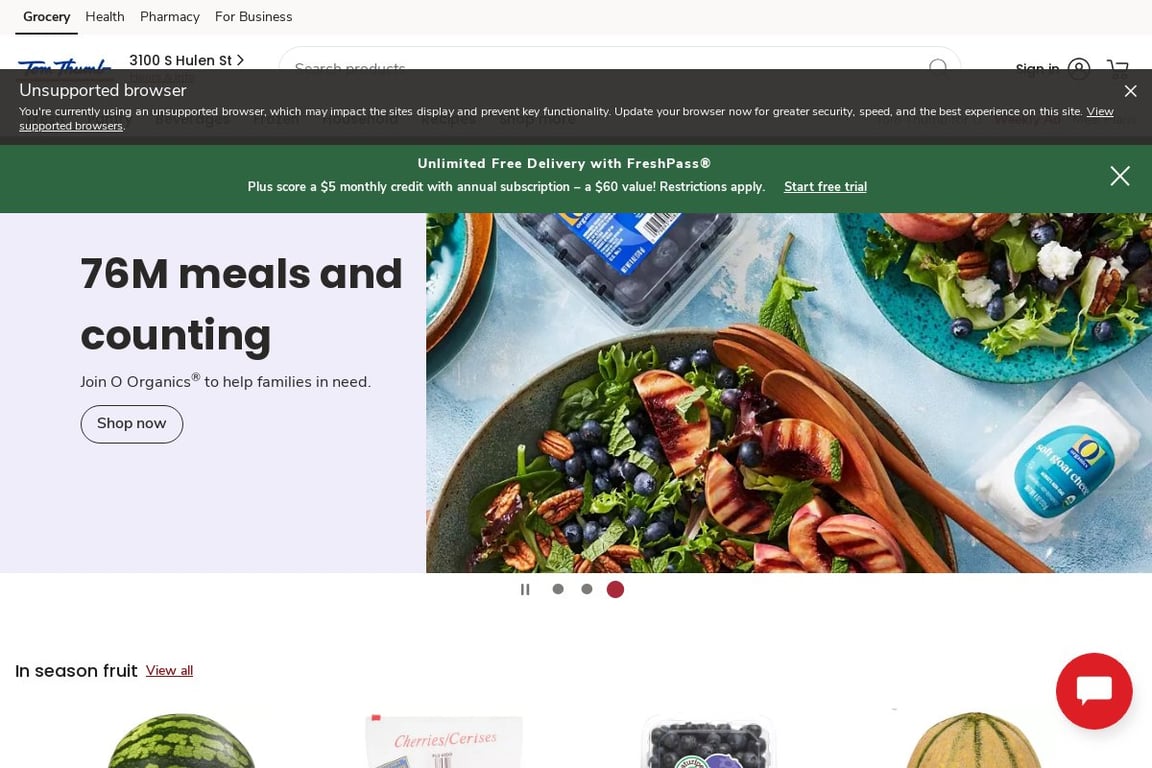Tom Thumb homepage