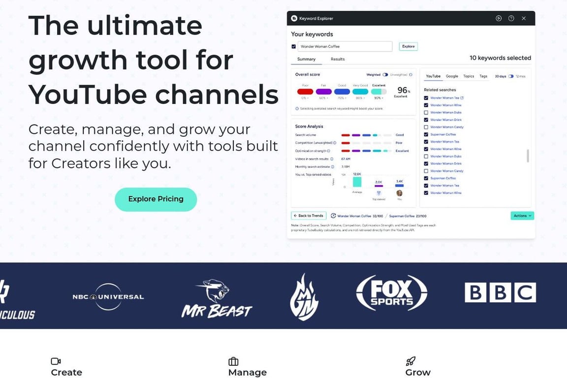 TubeBuddy homepage