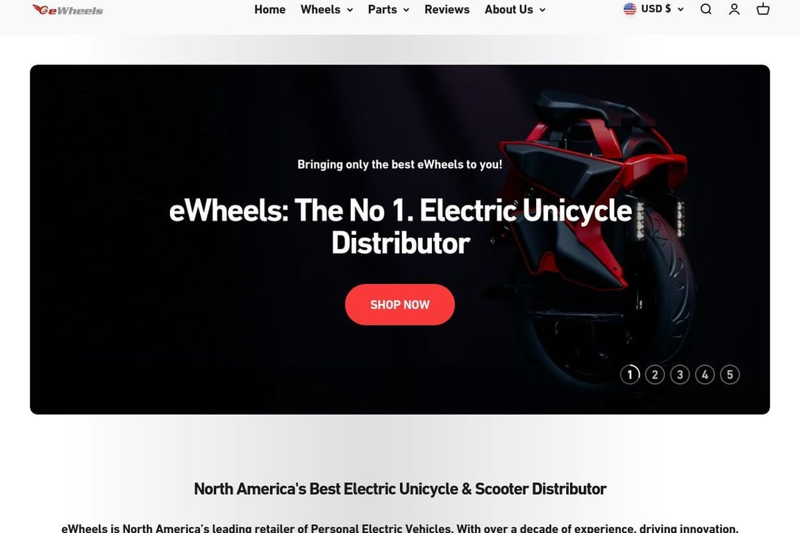 EWheels LLC homepage