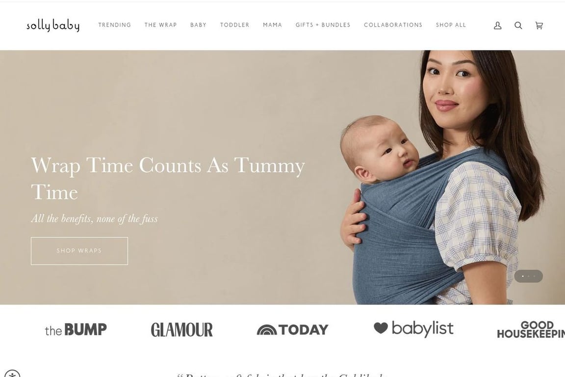 Solly Baby homepage