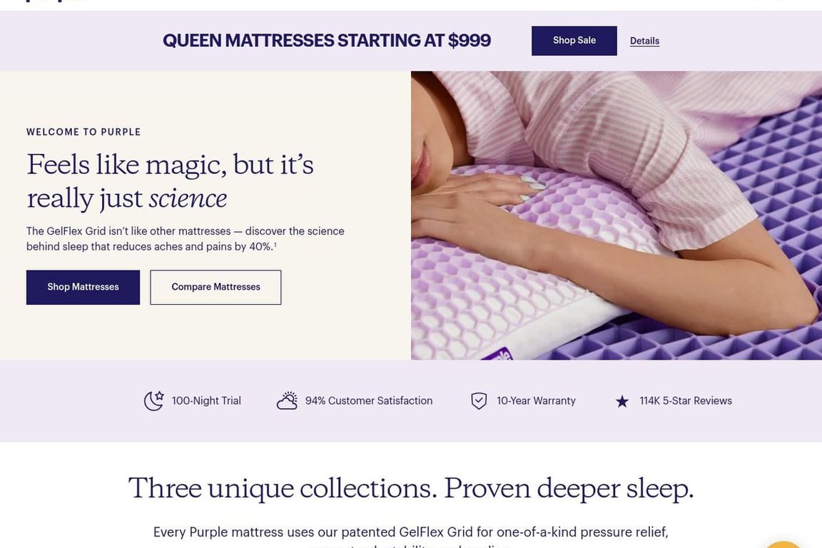Purple homepage