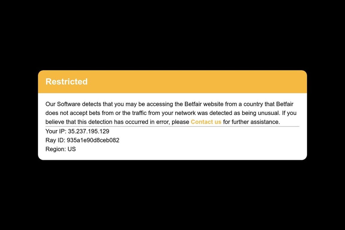 Betfair homepage