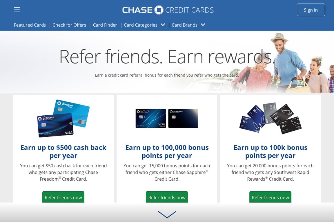 Chase affiliate program signup page