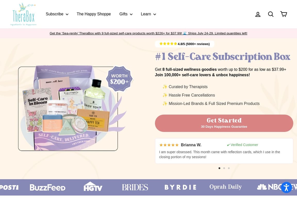 Therabox homepage
