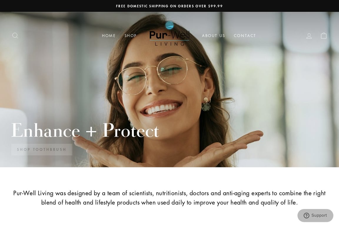 Pur-Well Living homepage