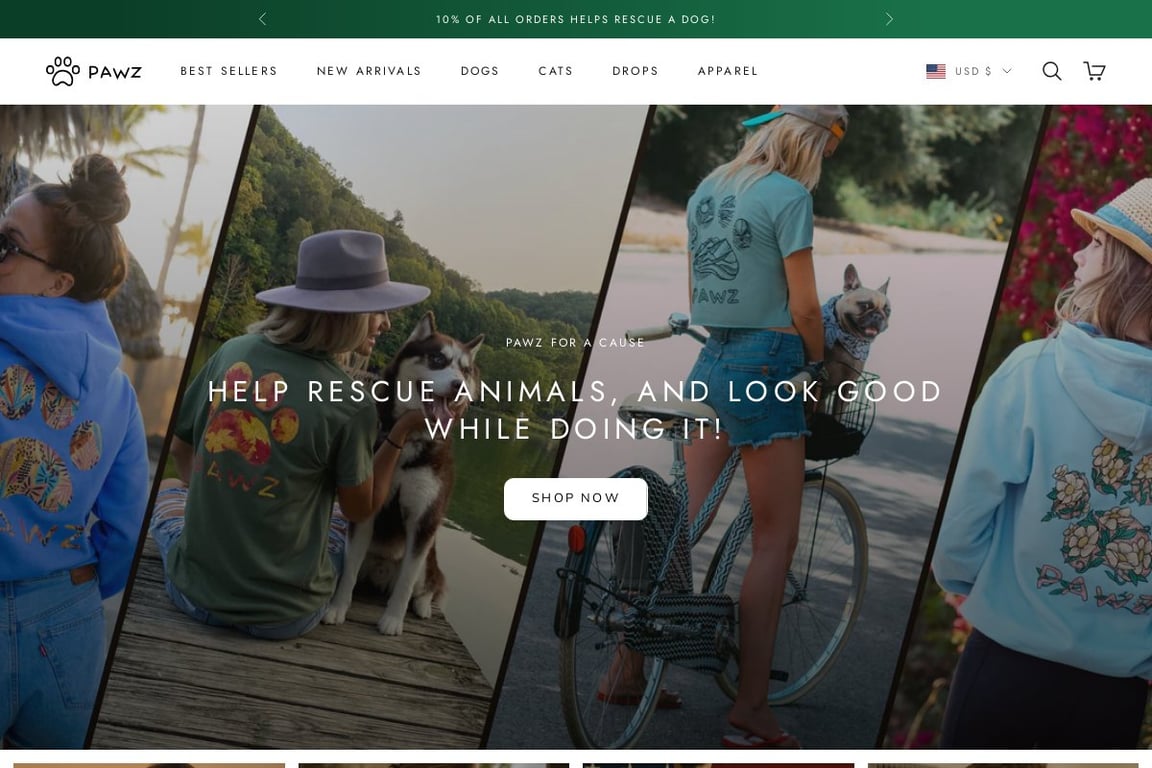 PAWZ Preferred homepage