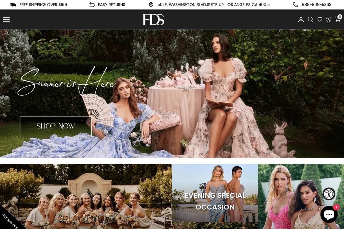 Formal Dress Shops homepage