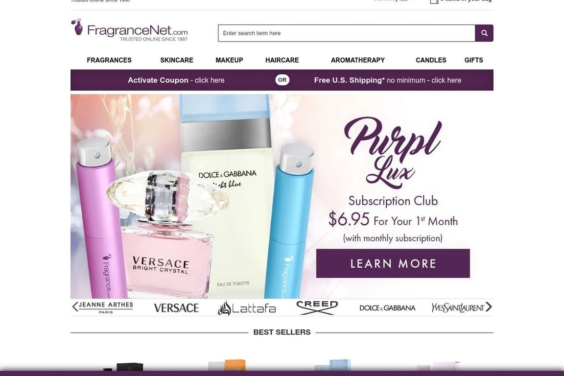 FragranceNet.com homepage