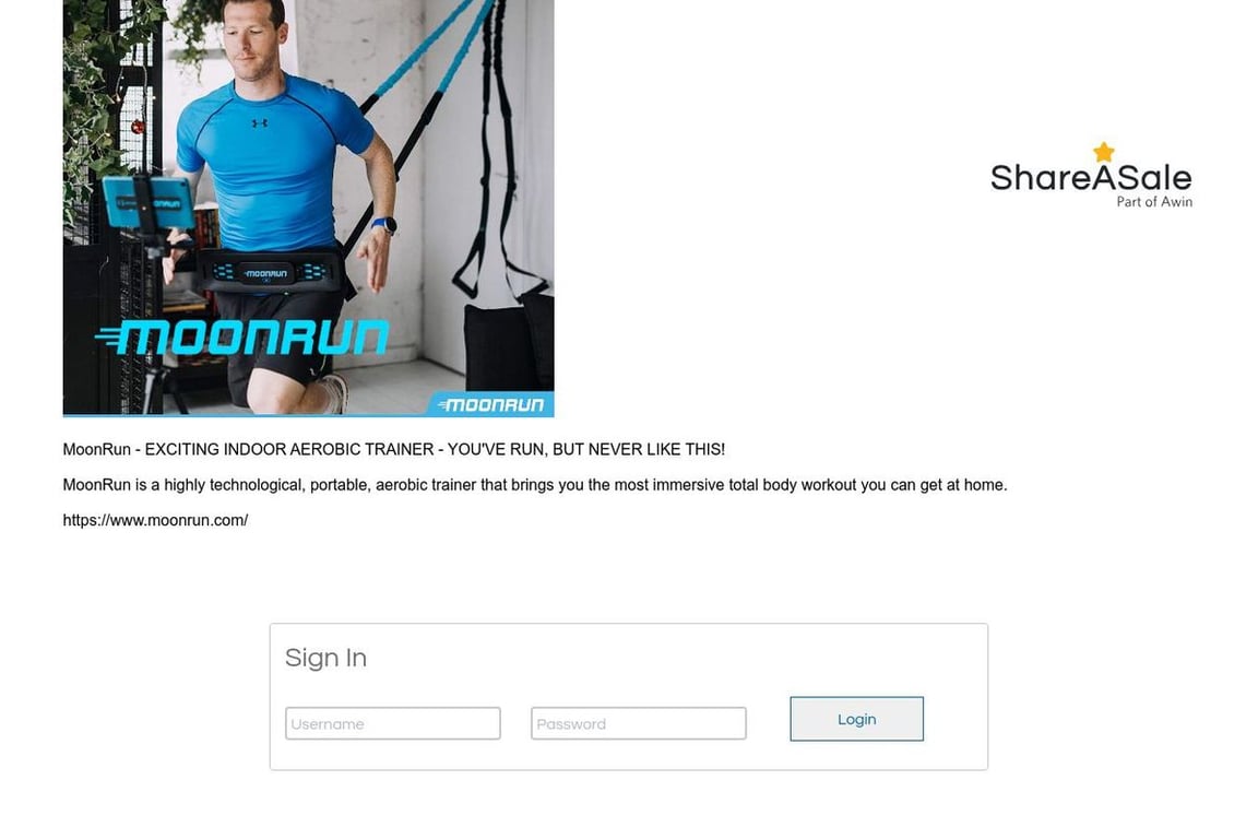 MoonRun affiliate program signup page