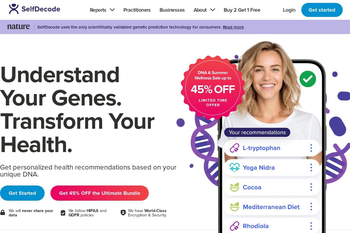 SelfDecode homepage