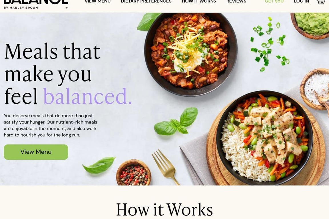 Balance by bistroMD homepage
