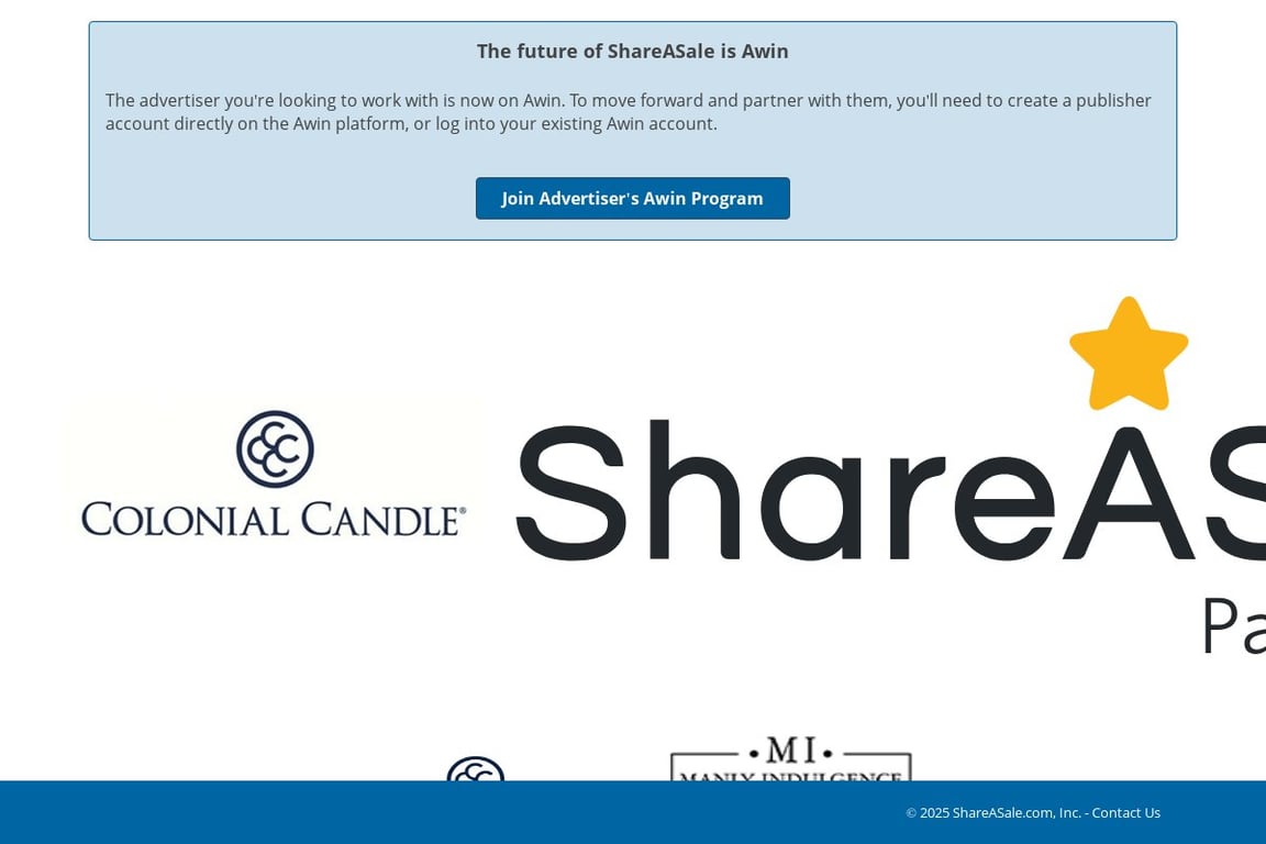 Emergency Candle Company affiliate program signup page