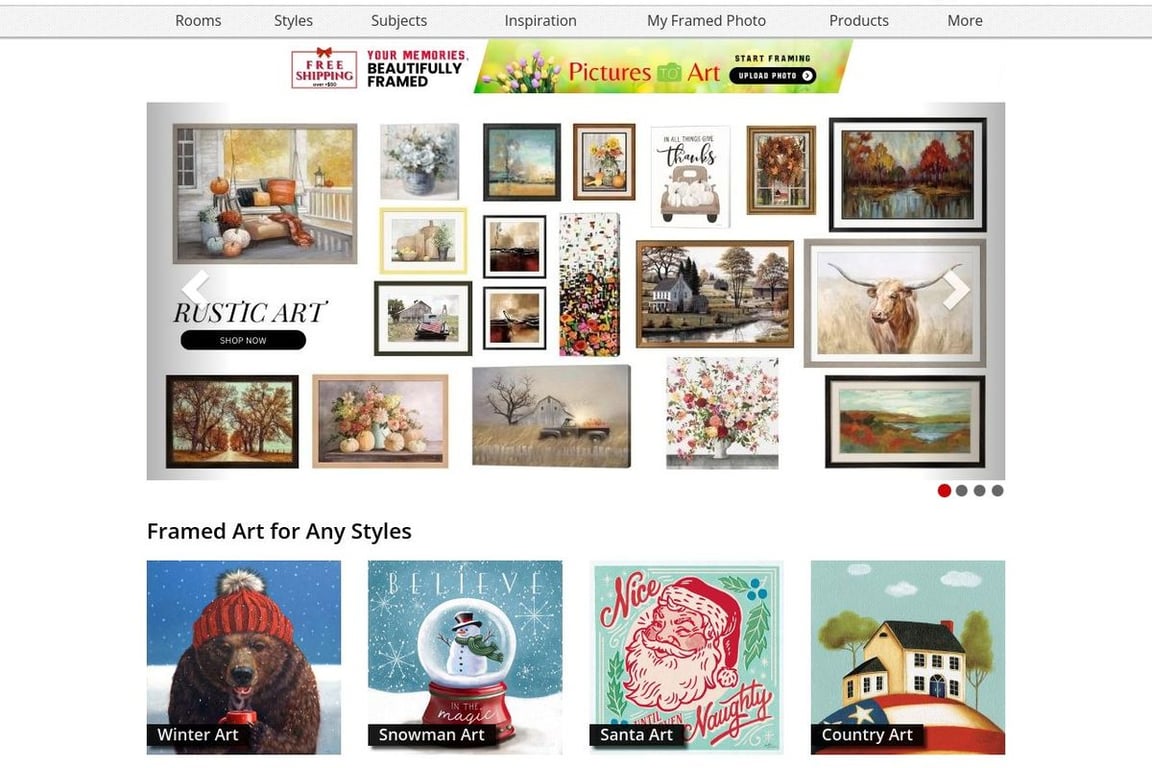 Framed Art homepage