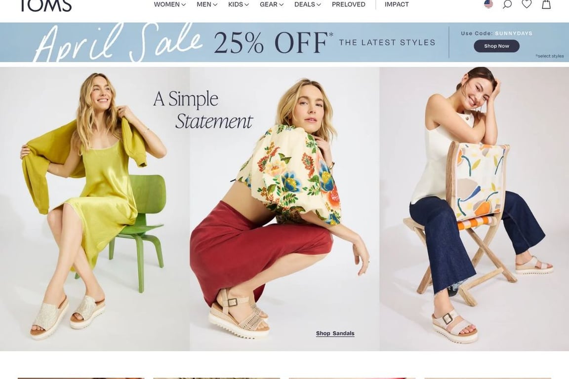 TOMS homepage
