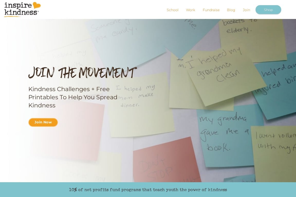 Inspire Kindness homepage