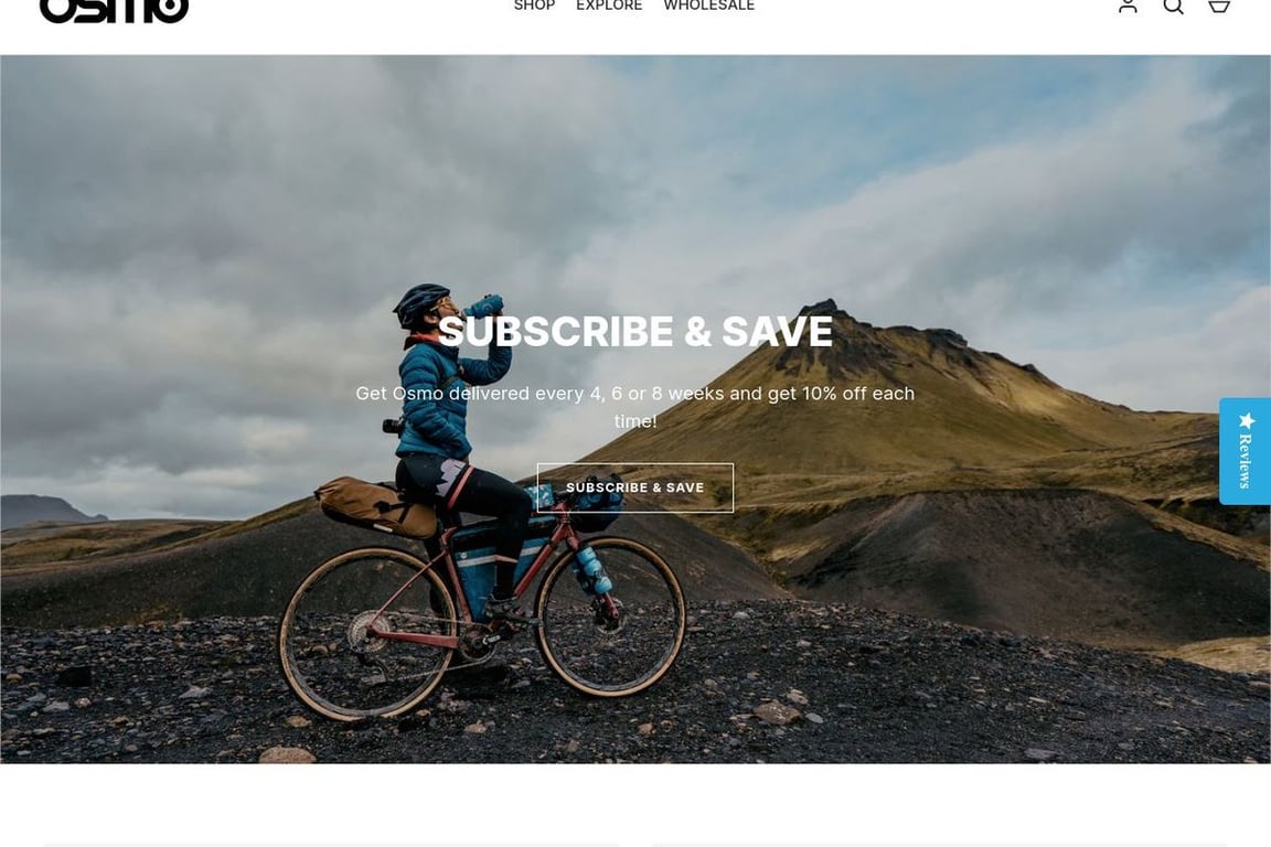 Osmo Nutrition homepage