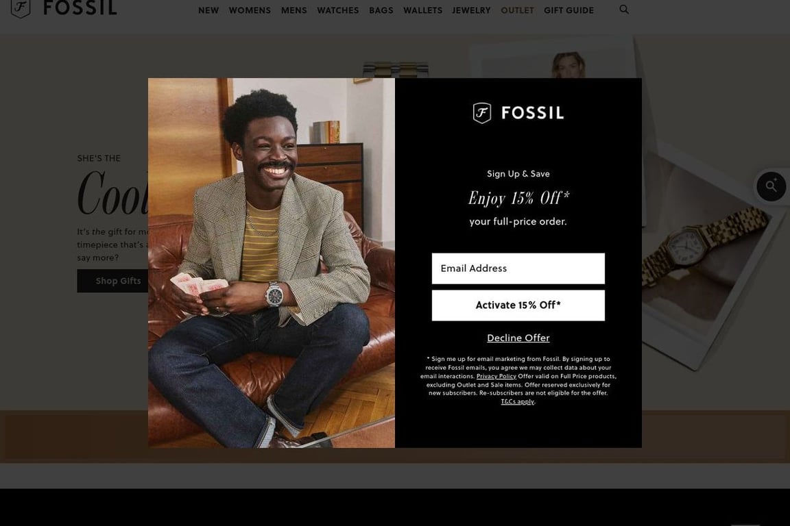Fossil DE homepage