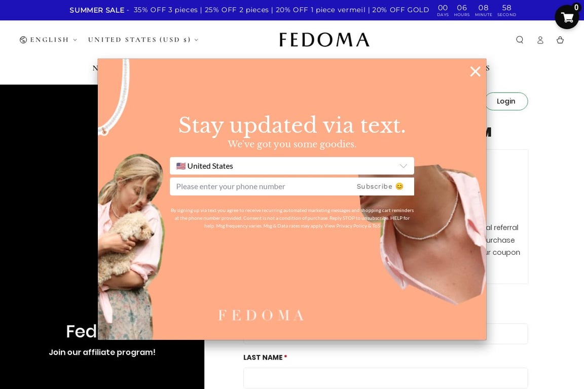Fedoma Jewelry Affiliate Program: Commission & Program Details (2026)