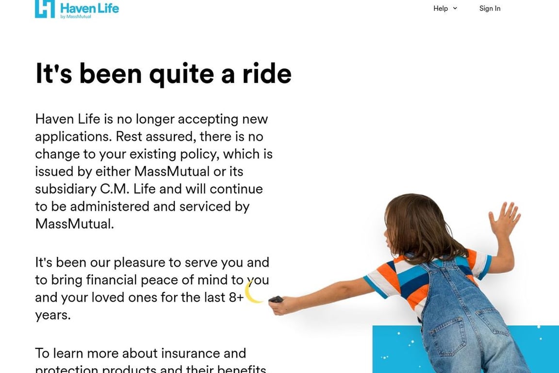 Haven Life homepage