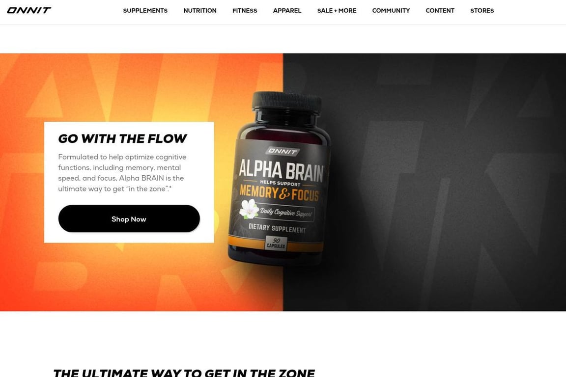 Onnit homepage