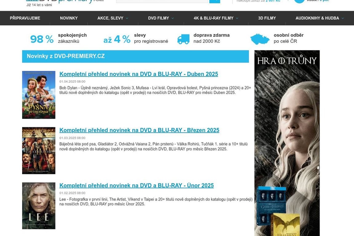 DVD-premiery homepage