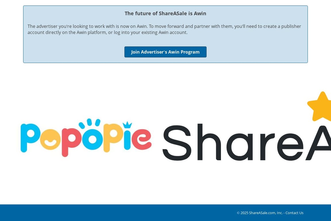 Popopieshop affiliate program signup page