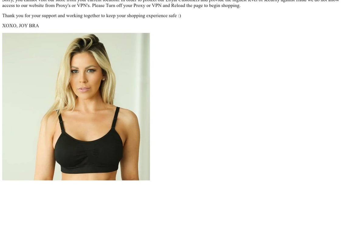 Comfort Bra homepage