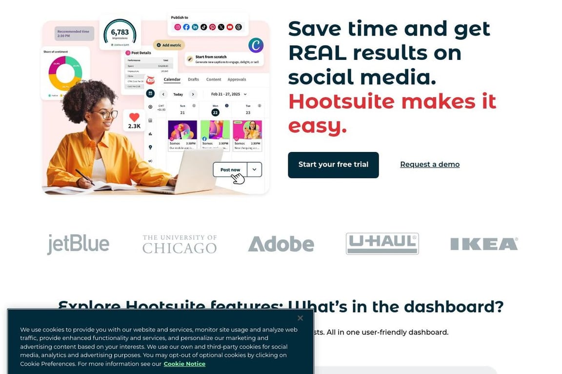 Hootsuite homepage
