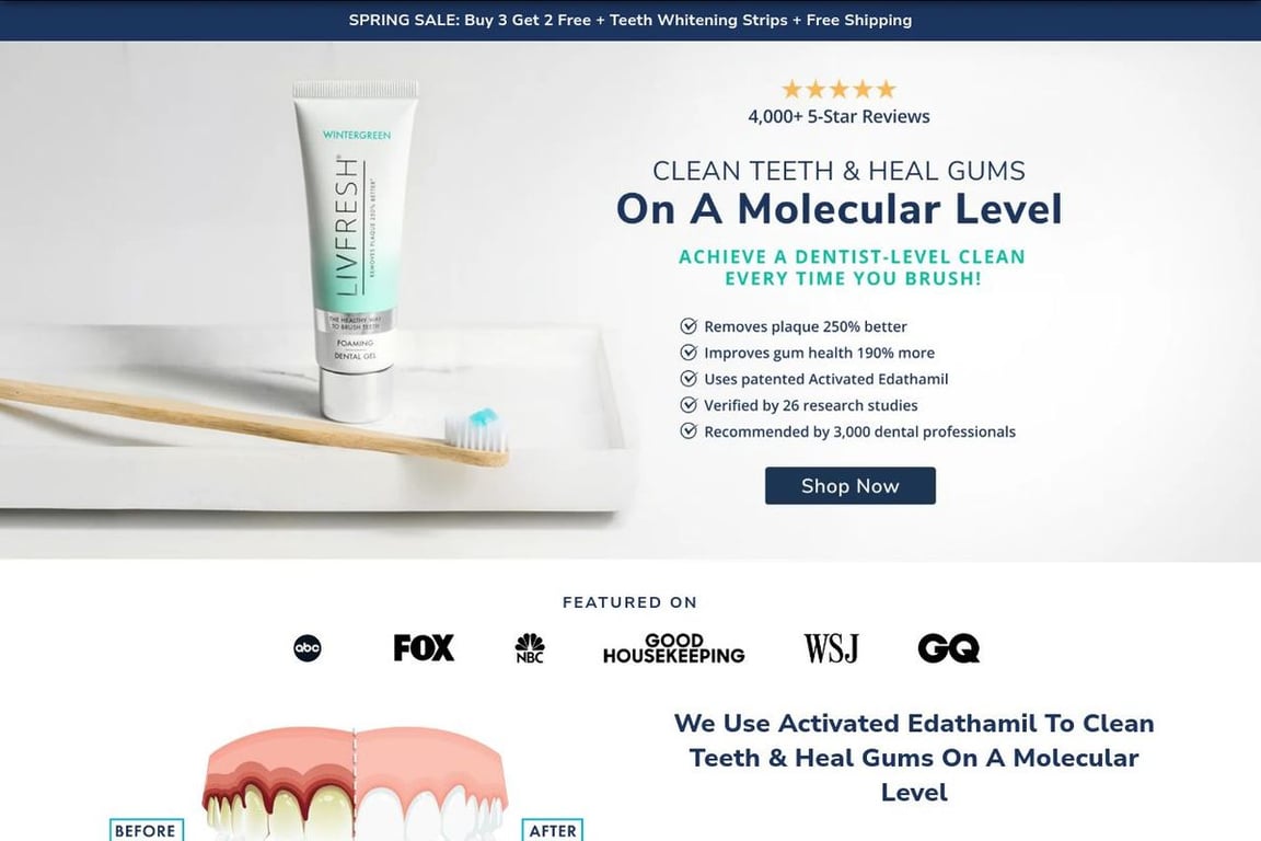 LivFresh homepage