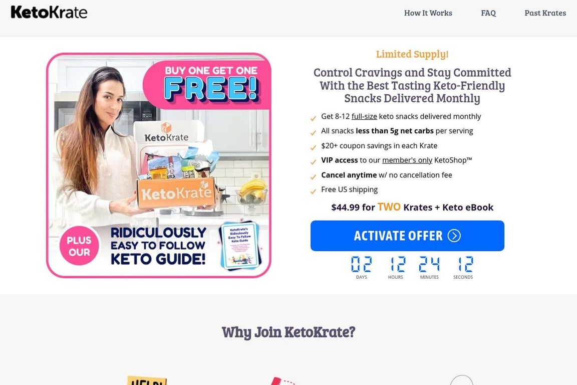 KetoKrate homepage
