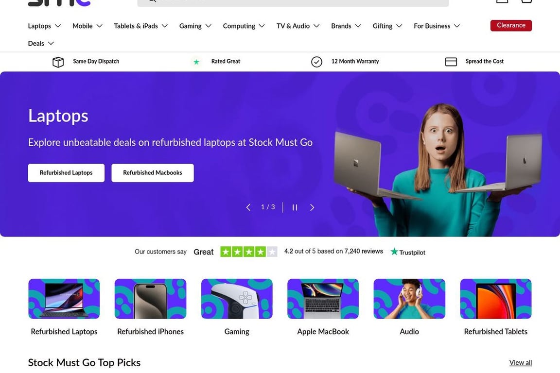 Stock Must Go homepage
