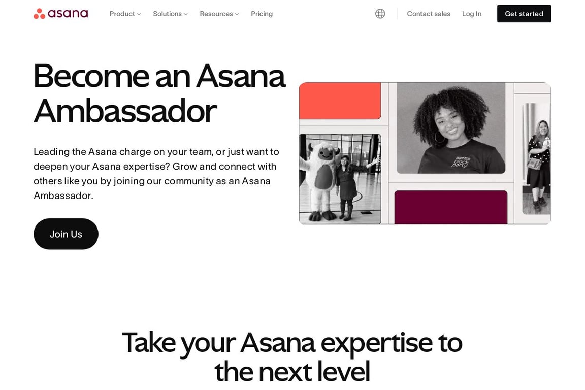 Asana affiliate program signup page