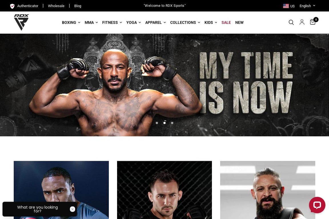 RDX Sports homepage