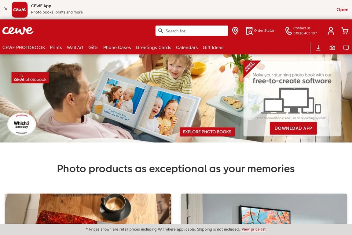 Cewe homepage