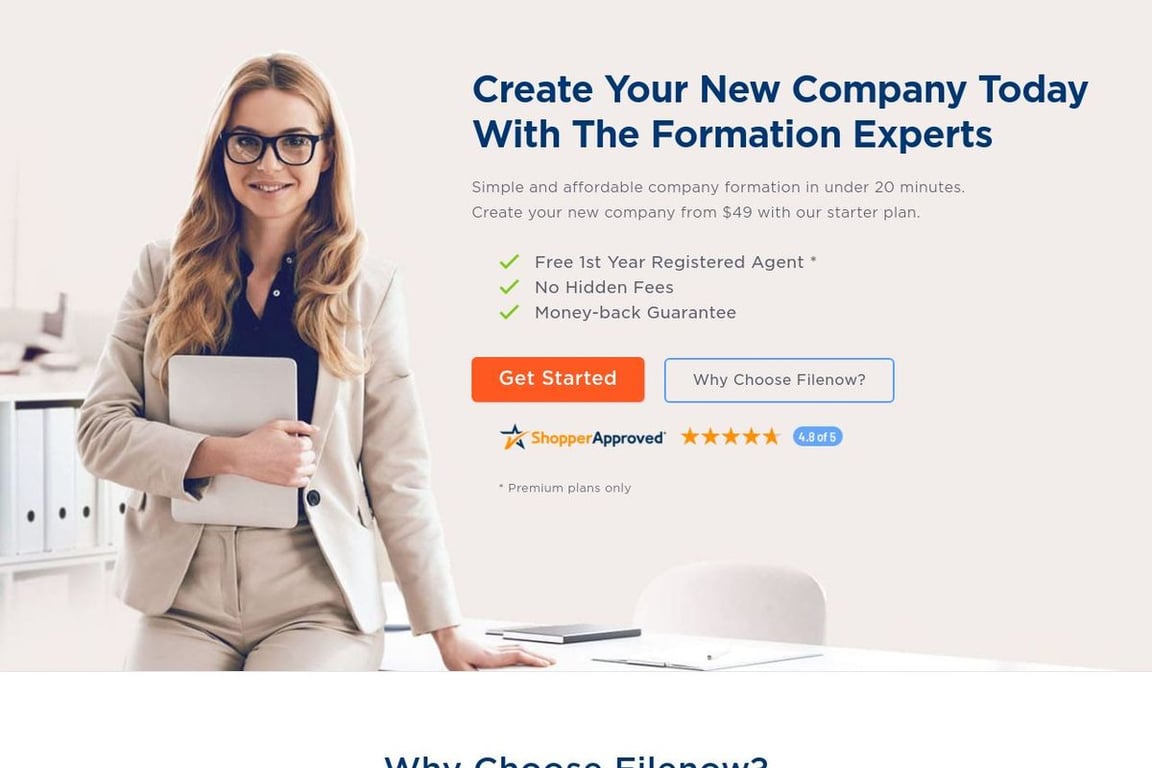 Filenow homepage