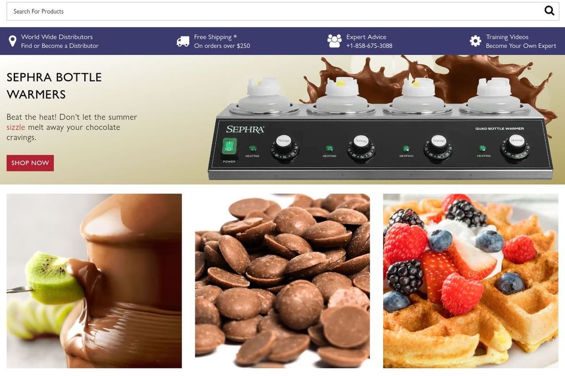 Sephra homepage