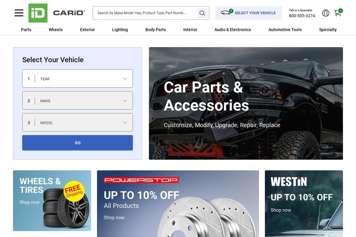 CARiD.com homepage