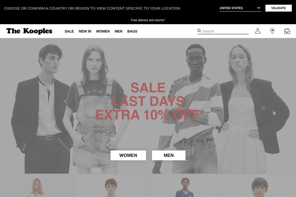 The Kooples homepage