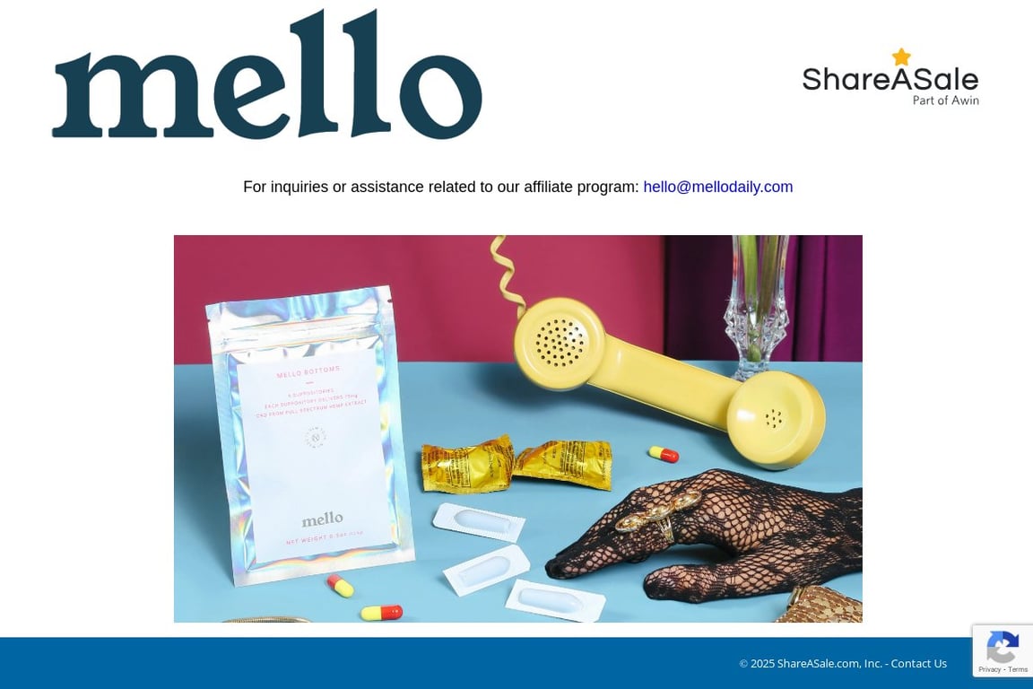Mello daily affiliate program signup page