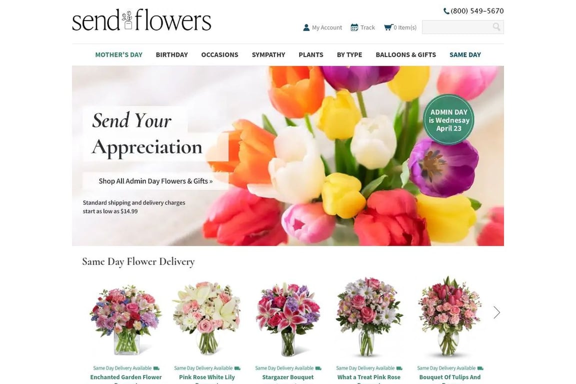 Send Flowers Preferred homepage