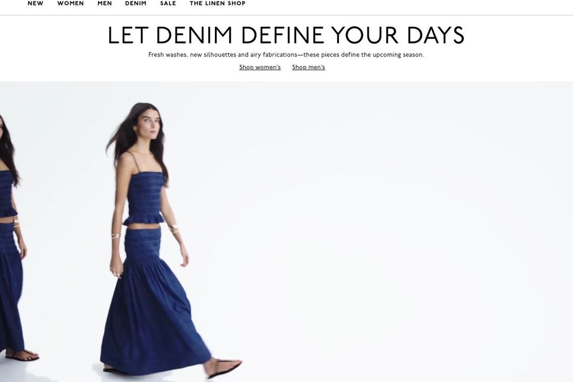 Madewell homepage