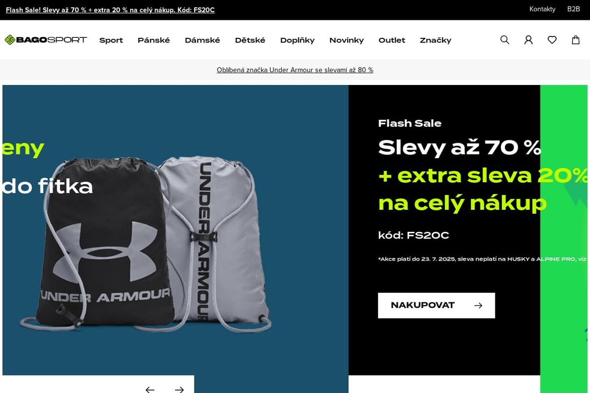 Bagosport homepage