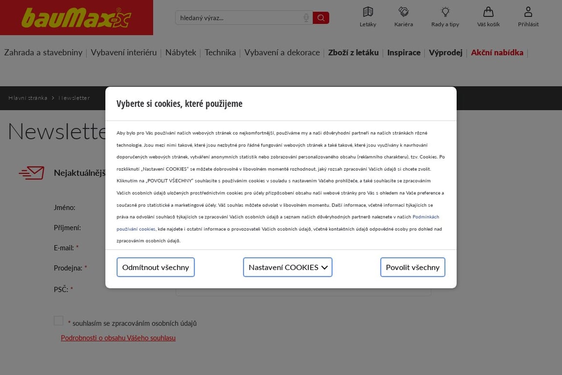 Baumax homepage