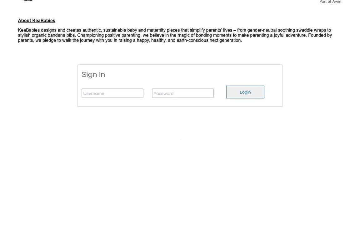 KeaBabies affiliate program signup page