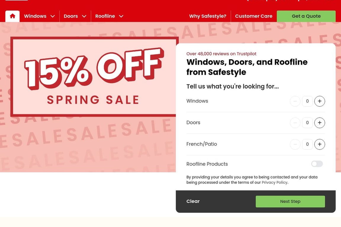 Safestyle homepage